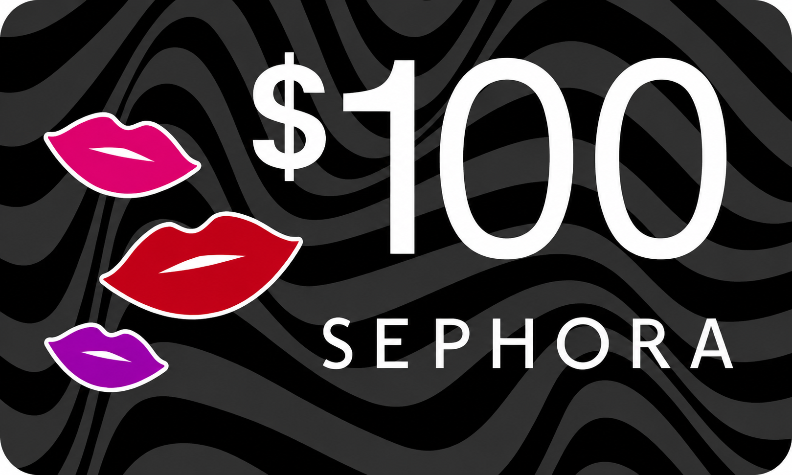 $100 Sephora gift card artwork