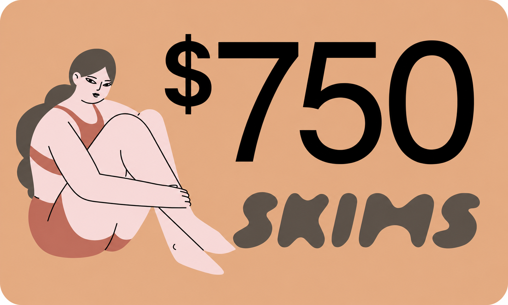 $750 SKIMS gift card artwork